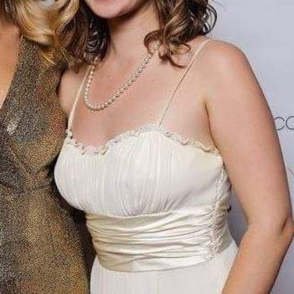 Bridal Democracy Cream White Pleat Cocktail Dress - Picture 2 of 8